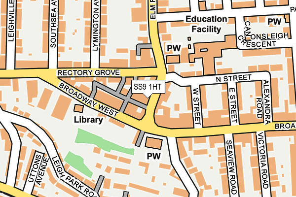 SS9 1HT map - OS OpenMap – Local (Ordnance Survey)