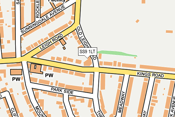 SS9 1LT map - OS OpenMap – Local (Ordnance Survey)