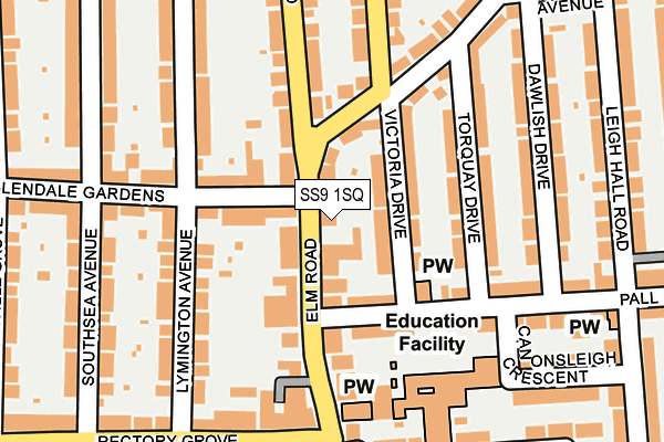SS9 1SQ map - OS OpenMap – Local (Ordnance Survey)