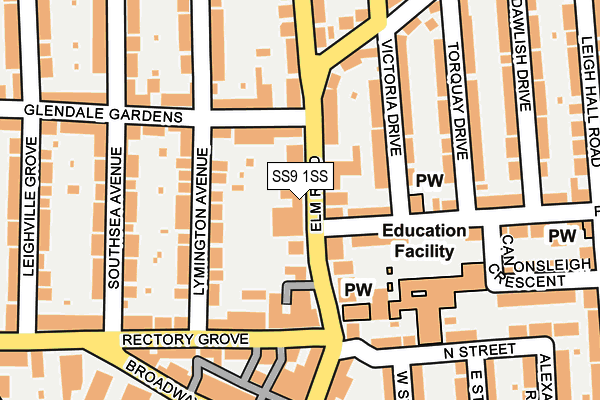 SS9 1SS map - OS OpenMap – Local (Ordnance Survey)