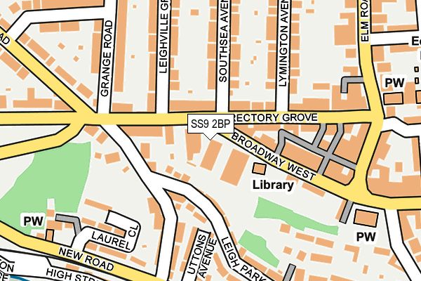 SS9 2BP map - OS OpenMap – Local (Ordnance Survey)