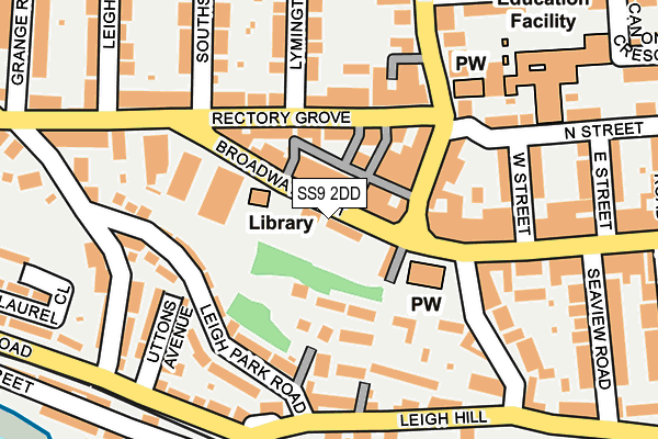 SS9 2DD map - OS OpenMap – Local (Ordnance Survey)