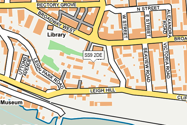 SS9 2DE map - OS OpenMap – Local (Ordnance Survey)