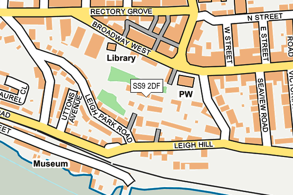 SS9 2DF map - OS OpenMap – Local (Ordnance Survey)