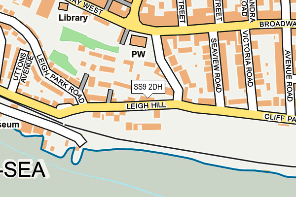 SS9 2DH map - OS OpenMap – Local (Ordnance Survey)