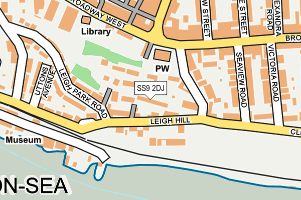 SS9 2DJ map - OS OpenMap – Local (Ordnance Survey)