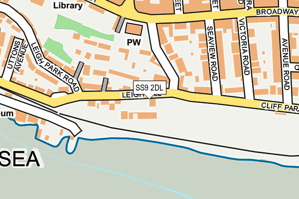 SS9 2DL map - OS OpenMap – Local (Ordnance Survey)
