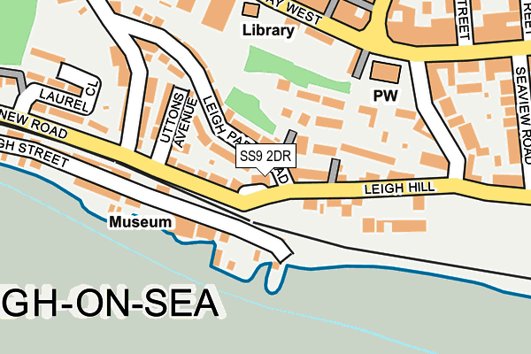 SS9 2DR map - OS OpenMap – Local (Ordnance Survey)
