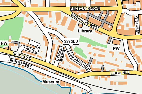 SS9 2DU map - OS OpenMap – Local (Ordnance Survey)