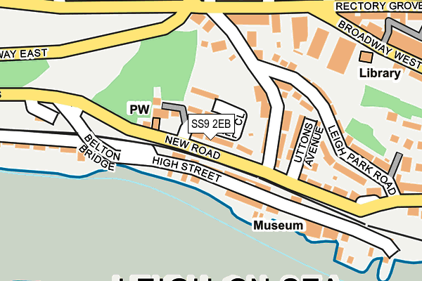 SS9 2EB map - OS OpenMap – Local (Ordnance Survey)