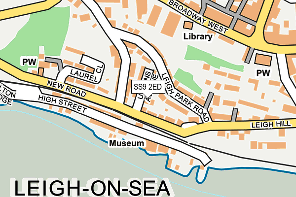 SS9 2ED map - OS OpenMap – Local (Ordnance Survey)