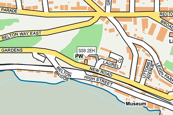SS9 2EH map - OS OpenMap – Local (Ordnance Survey)