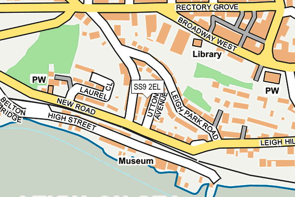 SS9 2EL map - OS OpenMap – Local (Ordnance Survey)