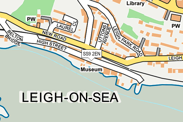 Map of THE MAYFLOWER LEIGH-ON-SEA LIMITED at local scale