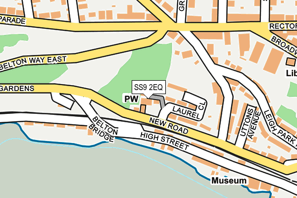 SS9 2EQ map - OS OpenMap – Local (Ordnance Survey)