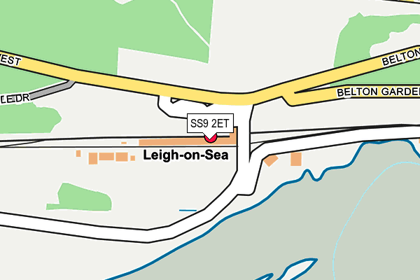SS9 2ET map - OS OpenMap – Local (Ordnance Survey)