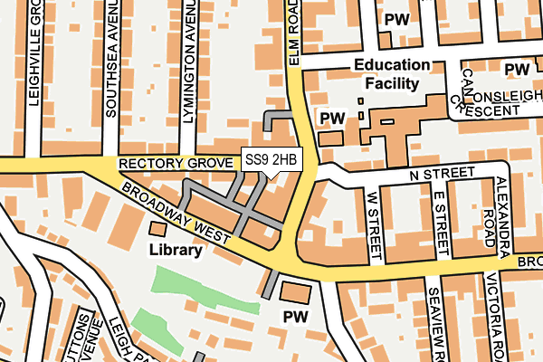 SS9 2HB map - OS OpenMap – Local (Ordnance Survey)
