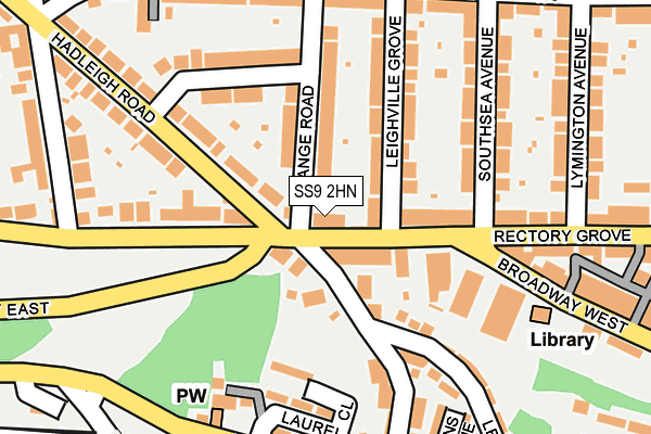 SS9 2HN map - OS OpenMap – Local (Ordnance Survey)