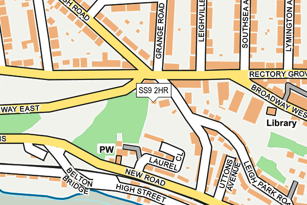 SS9 2HR map - OS OpenMap – Local (Ordnance Survey)