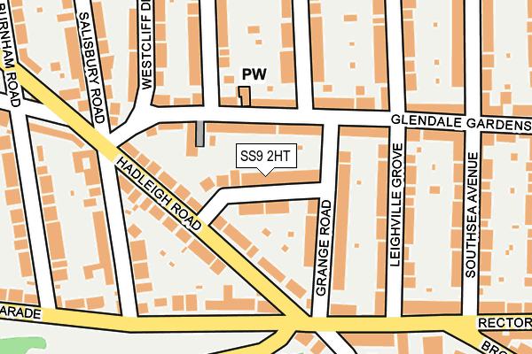 SS9 2HT map - OS OpenMap – Local (Ordnance Survey)