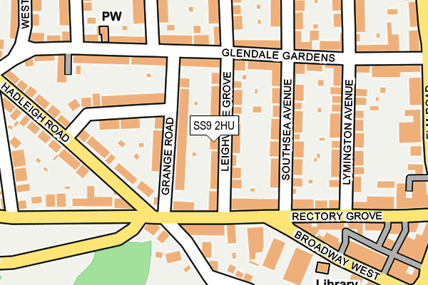 SS9 2HU map - OS OpenMap – Local (Ordnance Survey)