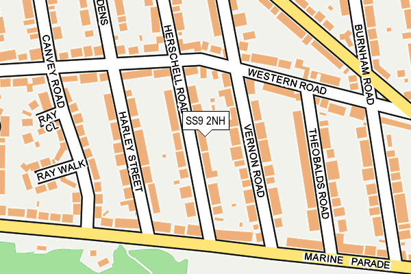 SS9 2NH map - OS OpenMap – Local (Ordnance Survey)