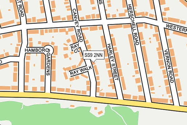 SS9 2NN map - OS OpenMap – Local (Ordnance Survey)