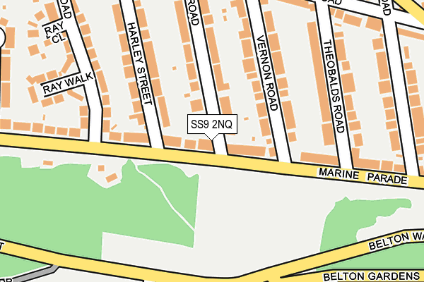 SS9 2NQ map - OS OpenMap – Local (Ordnance Survey)