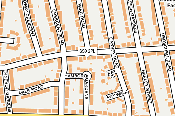 SS9 2PL map - OS OpenMap – Local (Ordnance Survey)