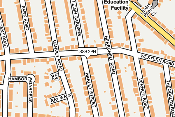 SS9 2PN map - OS OpenMap – Local (Ordnance Survey)