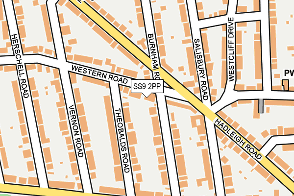 SS9 2PP map - OS OpenMap – Local (Ordnance Survey)