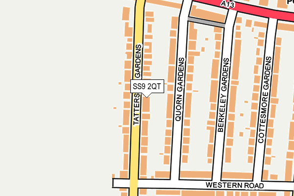 SS9 2QT map - OS OpenMap – Local (Ordnance Survey)