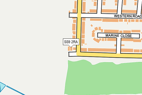 SS9 2RA map - OS OpenMap – Local (Ordnance Survey)