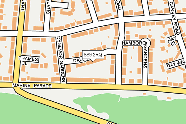 SS9 2RQ map - OS OpenMap – Local (Ordnance Survey)
