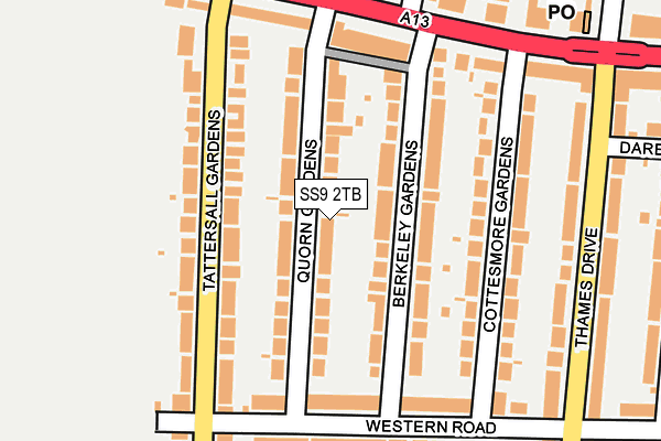 SS9 2TB map - OS OpenMap – Local (Ordnance Survey)