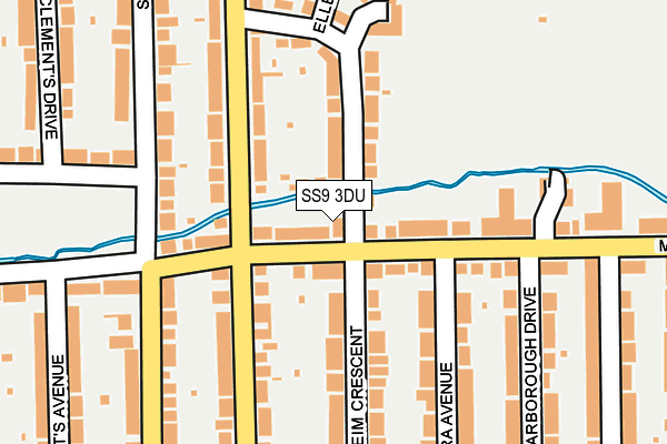 SS9 3DU map - OS OpenMap – Local (Ordnance Survey)