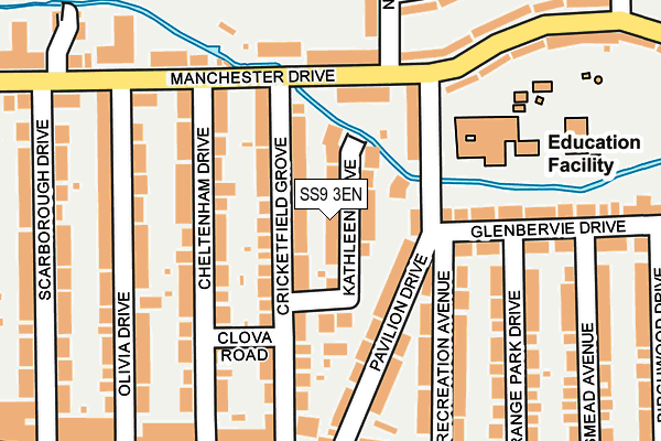 SS9 3EN map - OS OpenMap – Local (Ordnance Survey)