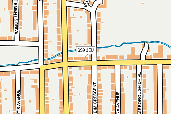 SS9 3EU map - OS OpenMap – Local (Ordnance Survey)