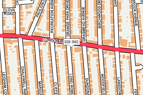 SS9 3NQ map - OS OpenMap – Local (Ordnance Survey)