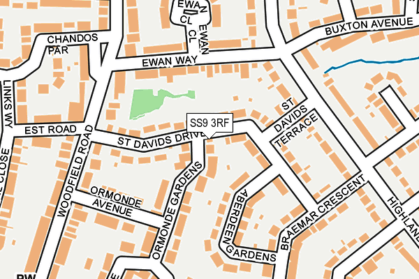 SS9 3RF map - OS OpenMap – Local (Ordnance Survey)