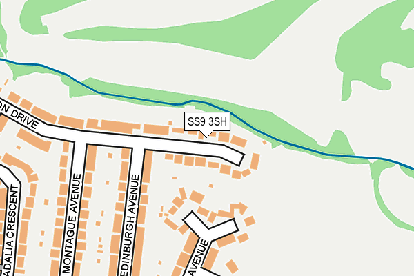 SS9 3SH map - OS OpenMap – Local (Ordnance Survey)