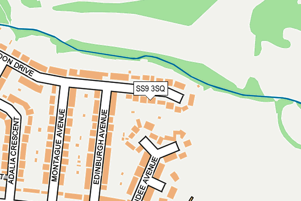 SS9 3SQ map - OS OpenMap – Local (Ordnance Survey)
