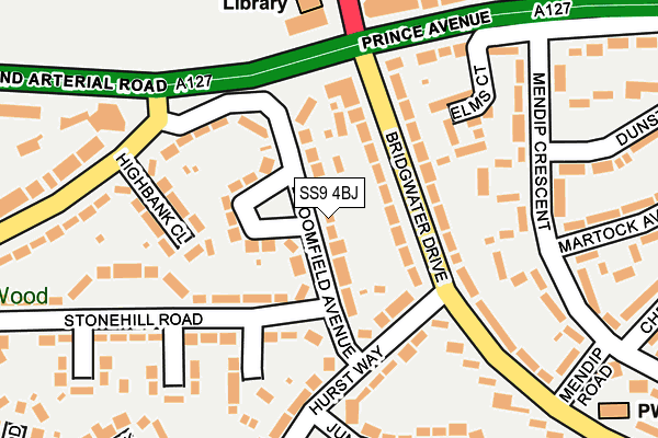 SS9 4BJ map - OS OpenMap – Local (Ordnance Survey)