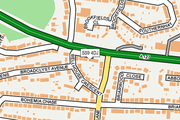 SS9 4DJ map - OS OpenMap – Local (Ordnance Survey)