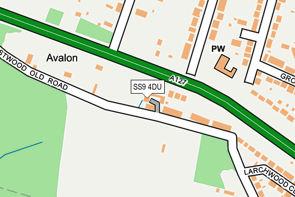 SS9 4DU map - OS OpenMap – Local (Ordnance Survey)