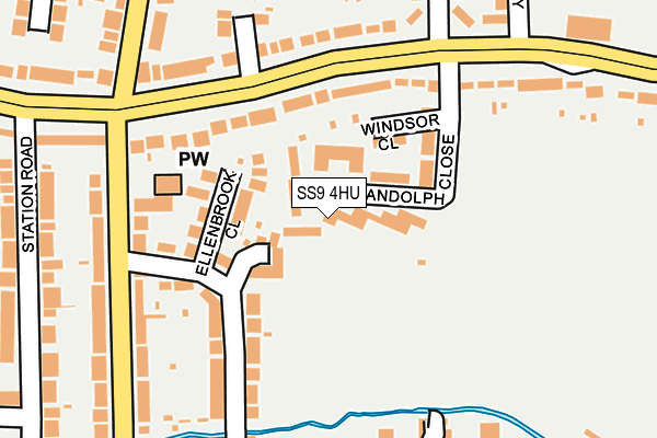 SS9 4HU map - OS OpenMap – Local (Ordnance Survey)
