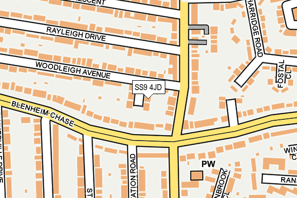 SS9 4JD map - OS OpenMap – Local (Ordnance Survey)