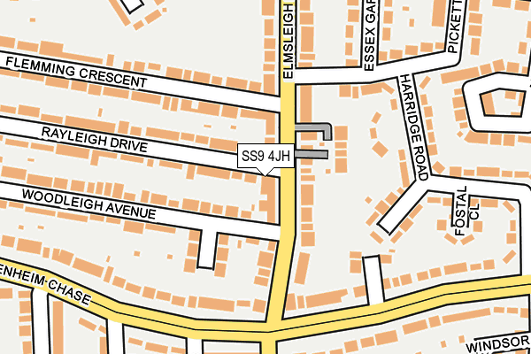 SS9 4JH map - OS OpenMap – Local (Ordnance Survey)