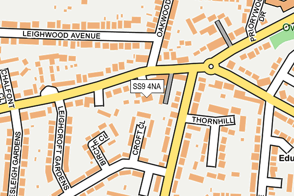 SS9 4NA map - OS OpenMap – Local (Ordnance Survey)