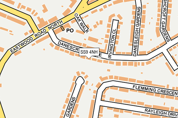 SS9 4NH map - OS OpenMap – Local (Ordnance Survey)
